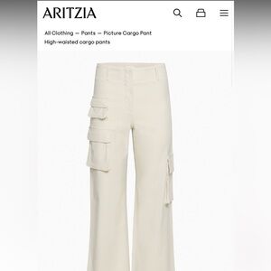 Wilfred Free Cream Wide Leg Picture Cargo Pants